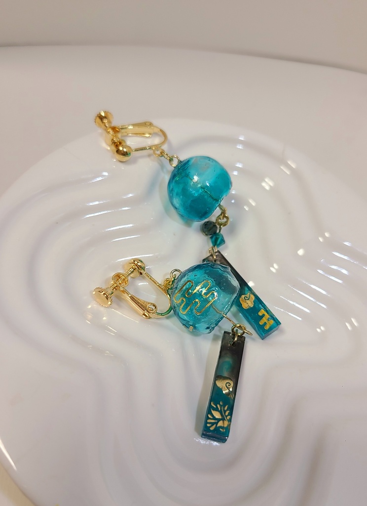 鬼滅の刃*時透無一郎イメージ 風鈴イヤリング