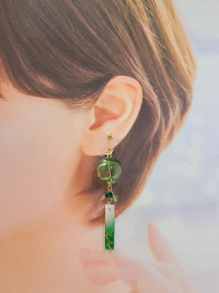 鬼滅の刃*不死川実弥イメージ 風鈴イヤリング