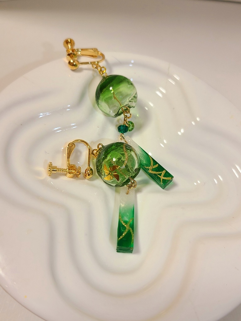 鬼滅の刃*不死川実弥イメージ 風鈴イヤリング