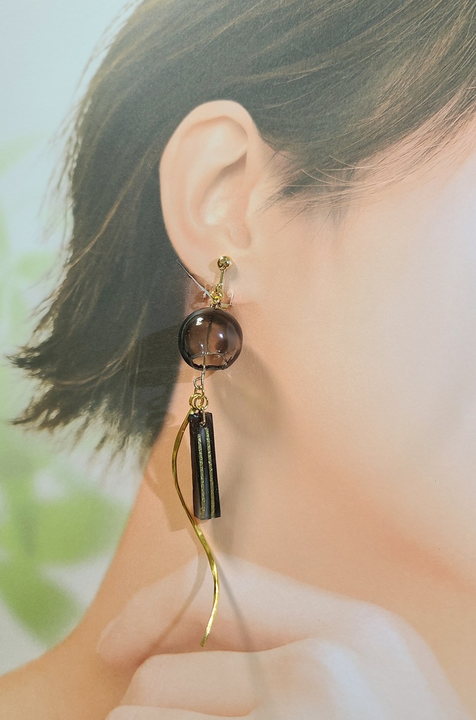 鬼滅の刃*伊黒小芭内イメージ風鈴イヤリング