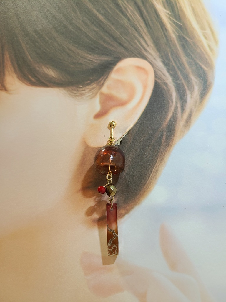 鬼滅の刃*悲鳴嶼行冥イメージ 風鈴イヤリング