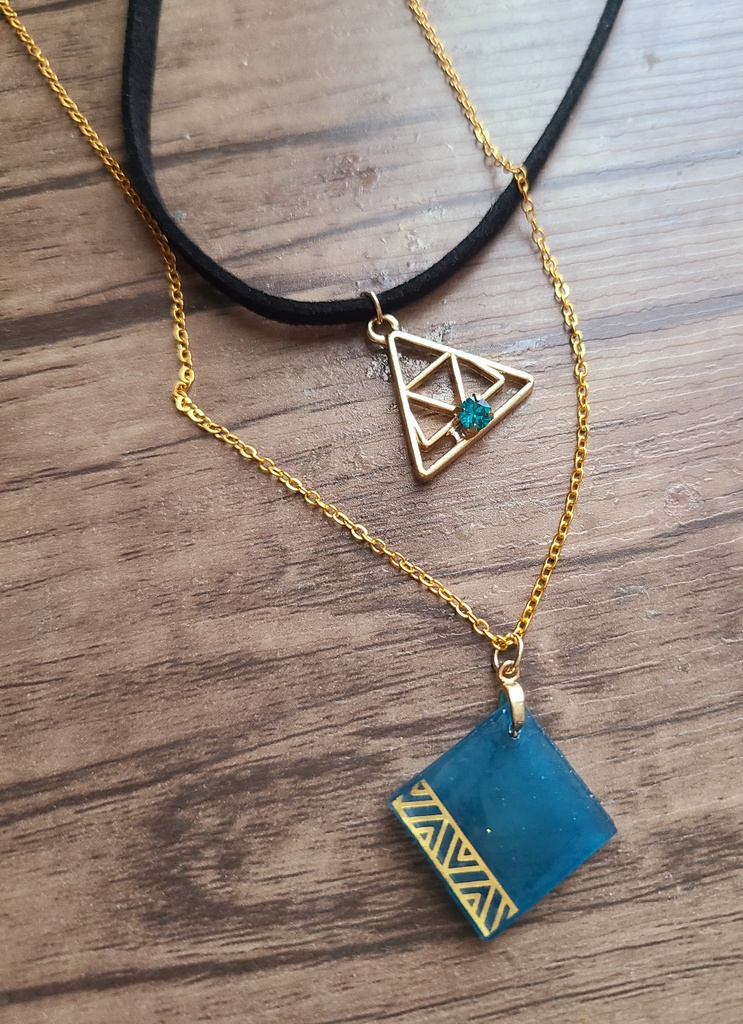 ゼルダの伝説 ブレスオブザワイルド*夜光石のネックレス&トライフォースチョーカー