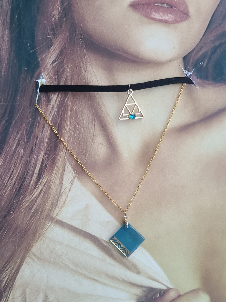 ゼルダの伝説 ブレスオブザワイルド*夜光石のネックレス&トライフォースチョーカー