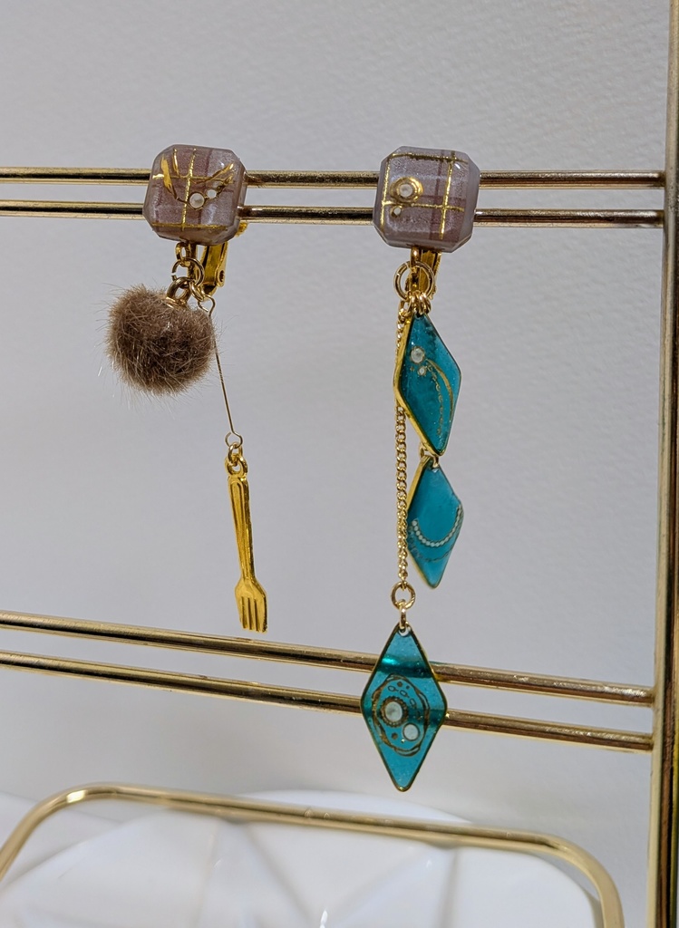 ツイステ✽ジェイド ラ・ボンボニエールイメージイヤリング