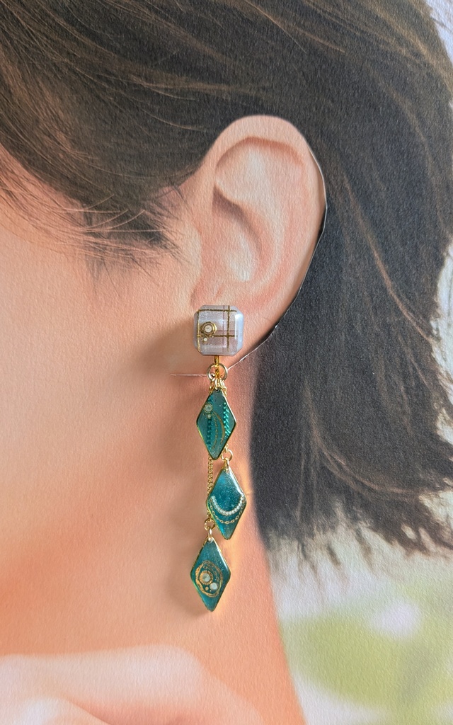 ツイステ✽ジェイド ラ・ボンボニエールイメージイヤリング