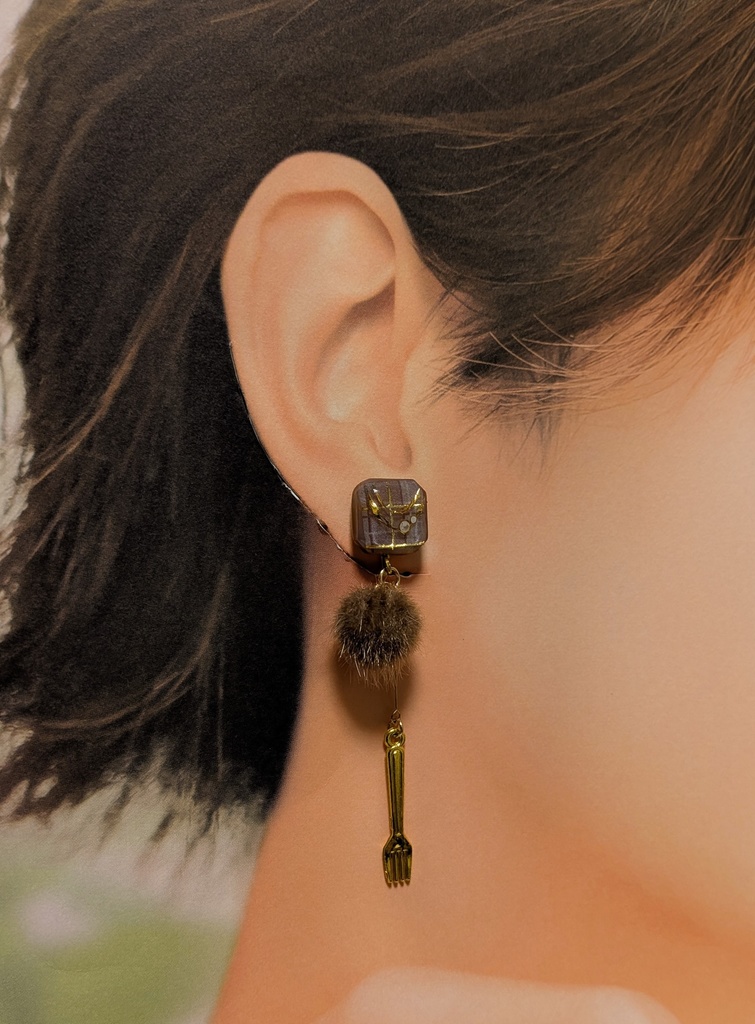 ツイステ✽ジェイド ラ・ボンボニエールイメージイヤリング