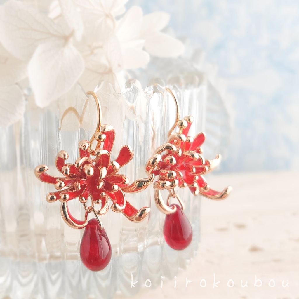 t ama様専用◇一点物✧ピンクスノーフレークオブシディアンピアス✧花火/夜桜 アクセサリー