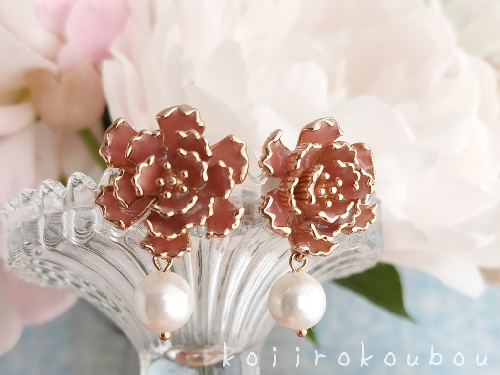 芍薬ピアス