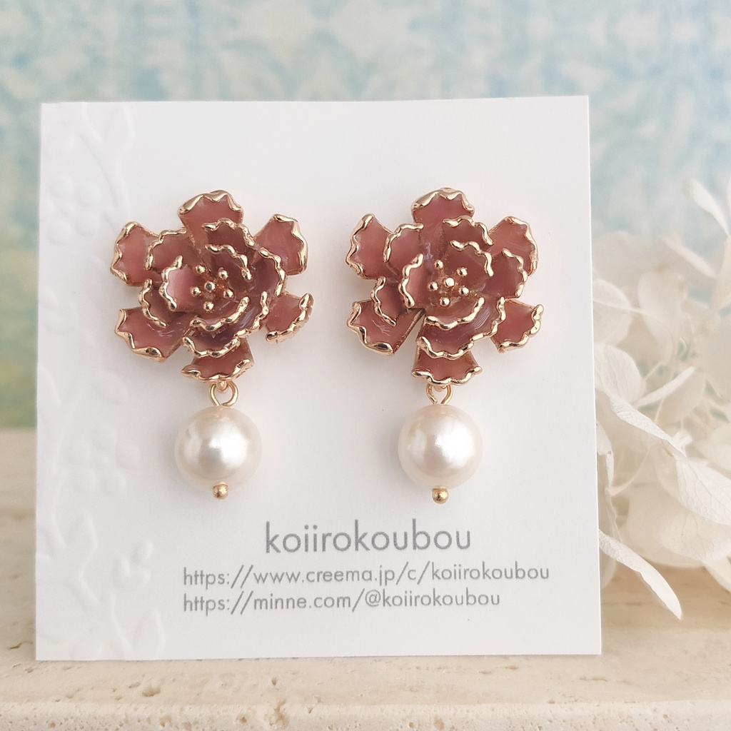 芍薬ピアス