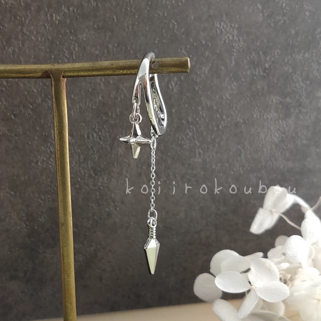 手裏剣と苦無のイヤーカフ