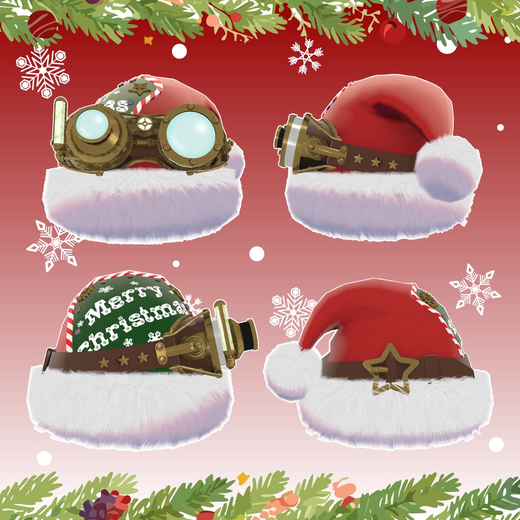 サンタさんの帽子【VRChat想定アクセサリー】