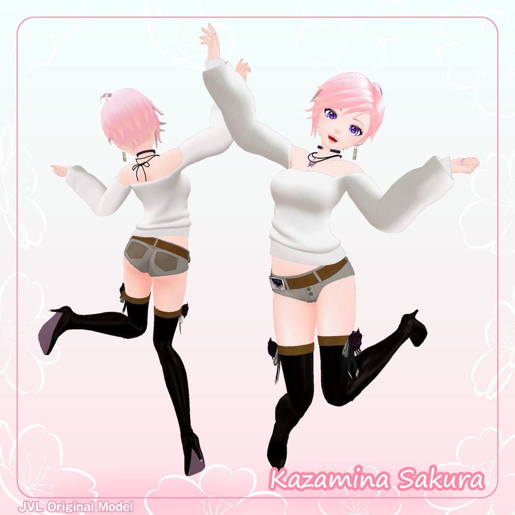 風湊 桜 -かざみな さくら-【オリジナル3Dモデル】