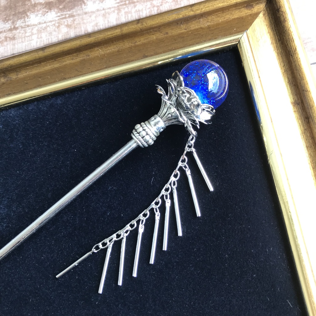 銀杖「蒼玉と尾羽」