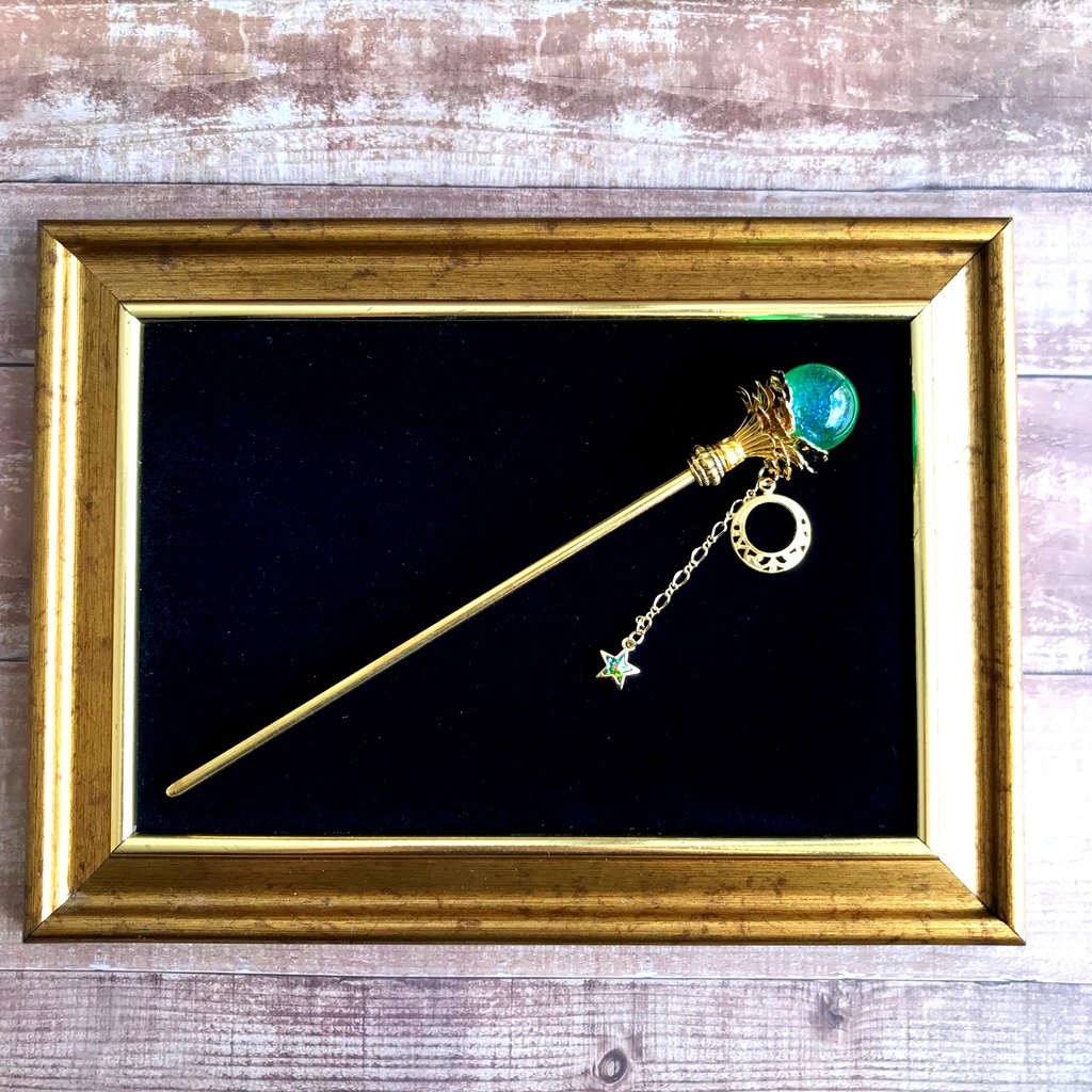 金杖「湖面に落ちる月」