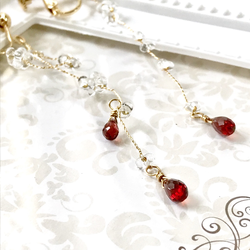 音駒カラー 小枝の天然石ピアスorイヤリング