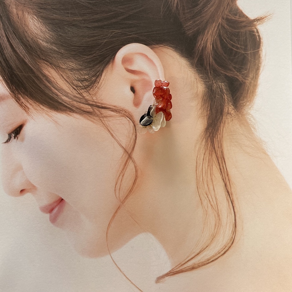 音駒イメージカラー 紫陽花 イヤーアクセサリー