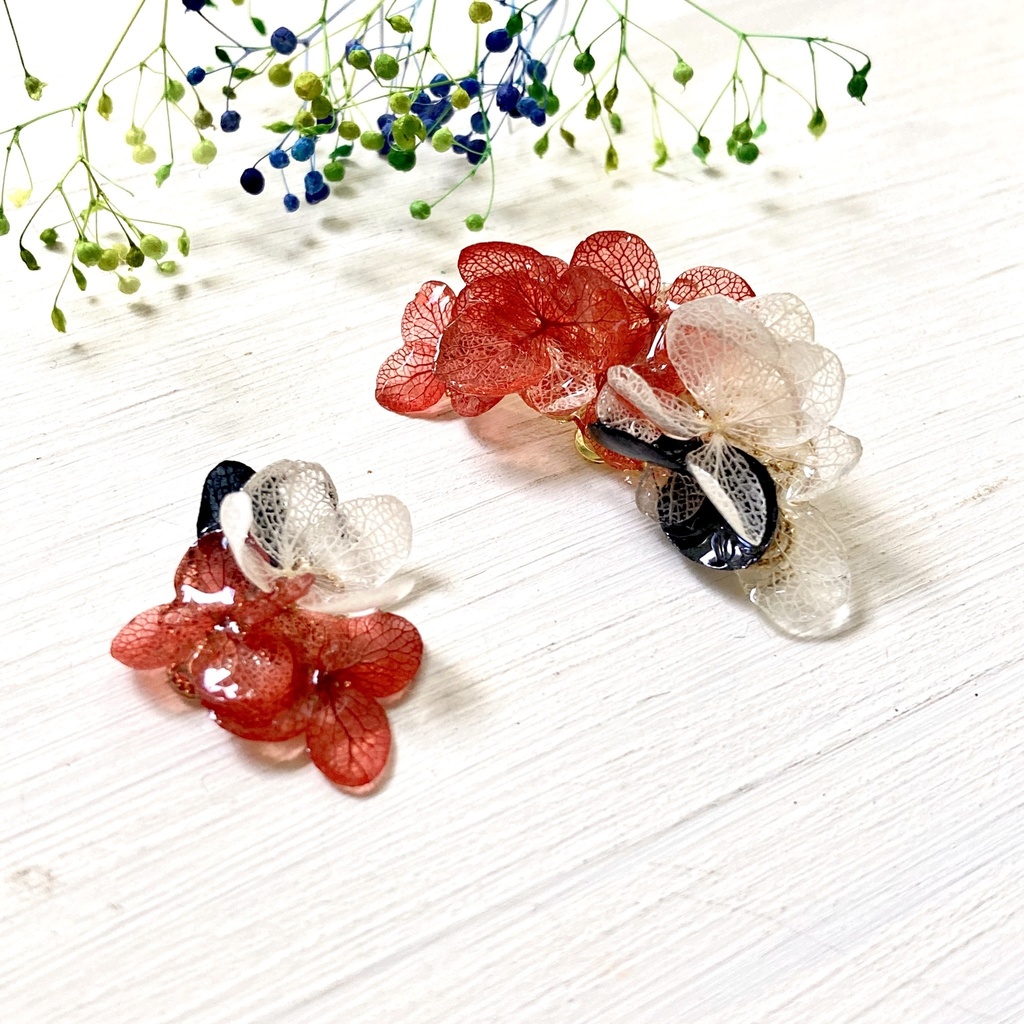 音駒イメージカラー 紫陽花 イヤーアクセサリー