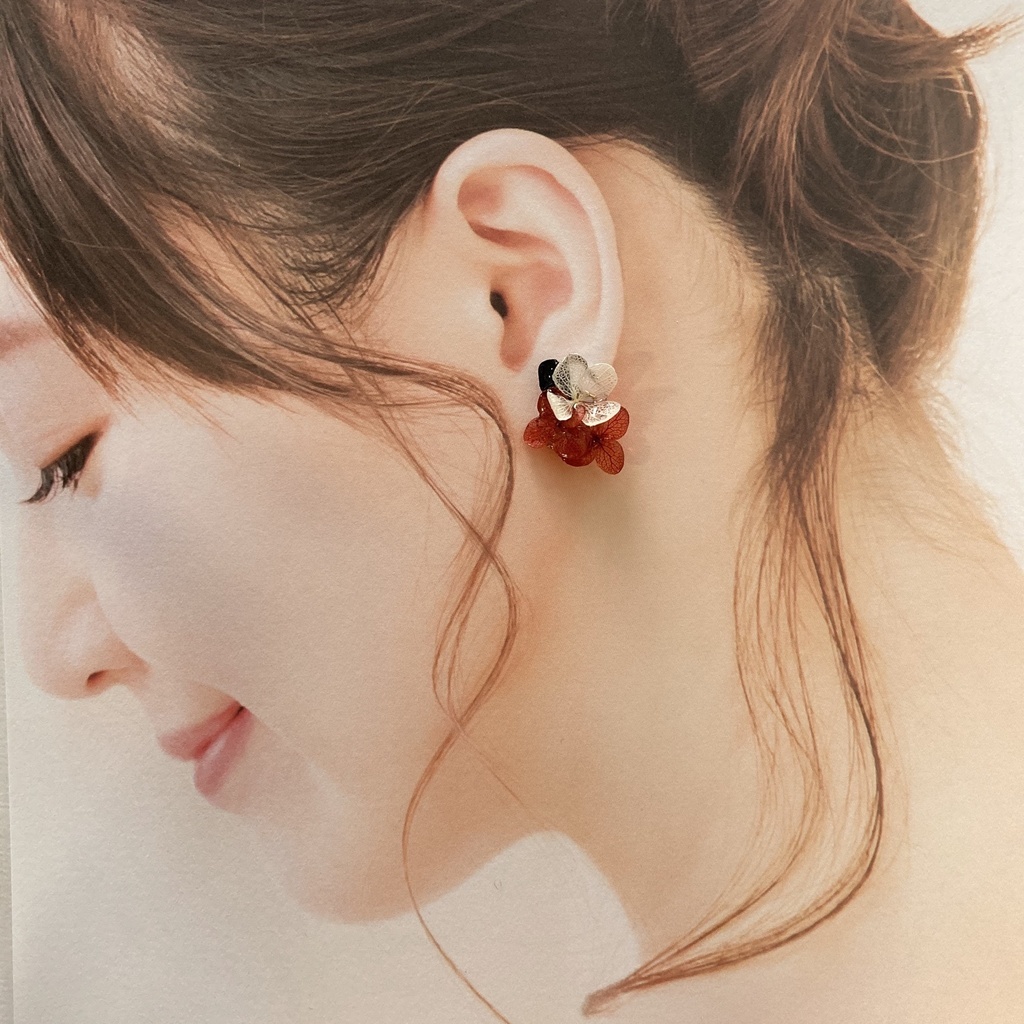 音駒イメージカラー 紫陽花 イヤーアクセサリー