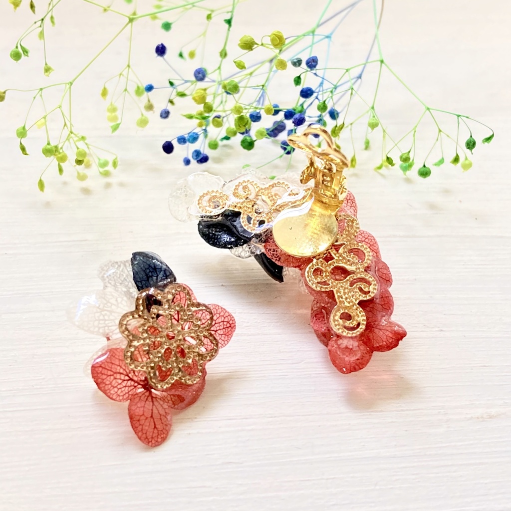 音駒イメージカラー 紫陽花 イヤーアクセサリー