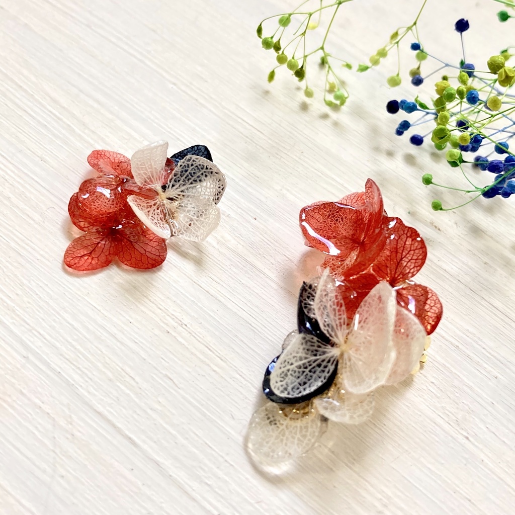 音駒イメージカラー 紫陽花 イヤーアクセサリー