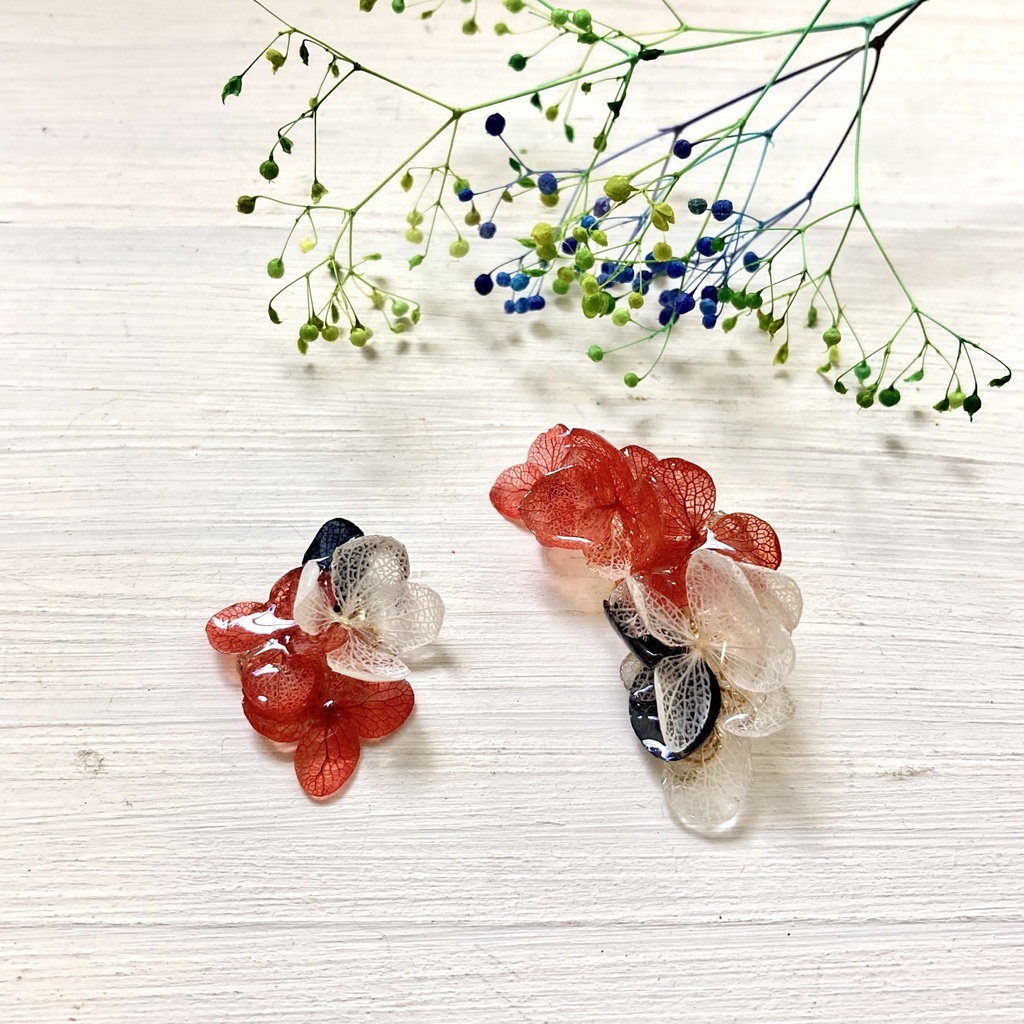 音駒イメージカラー 紫陽花 イヤーアクセサリー