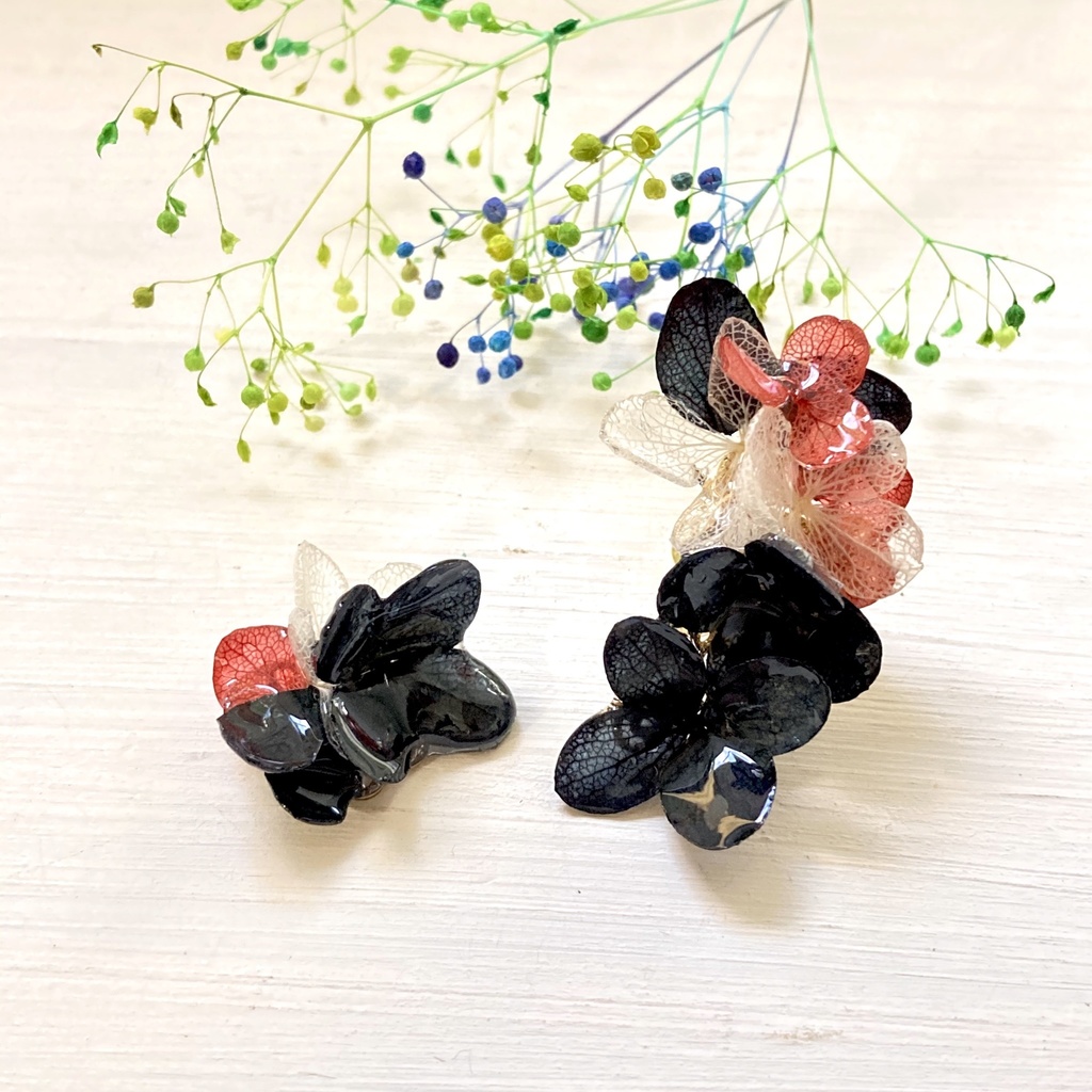 稲荷崎イメージカラー 紫陽花 イヤーアクセサリー Pulia Booth