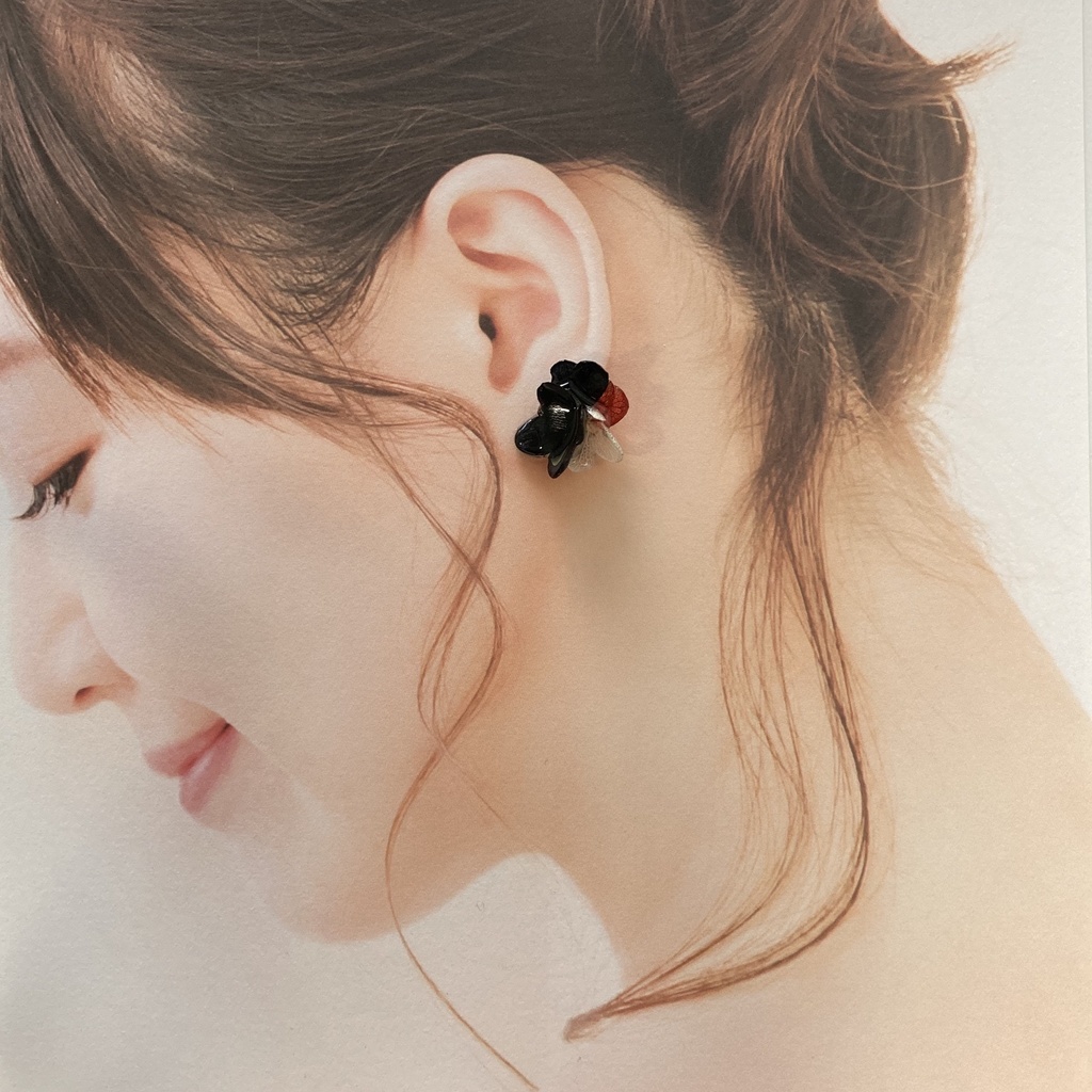 稲荷崎イメージカラー 紫陽花 イヤーアクセサリー