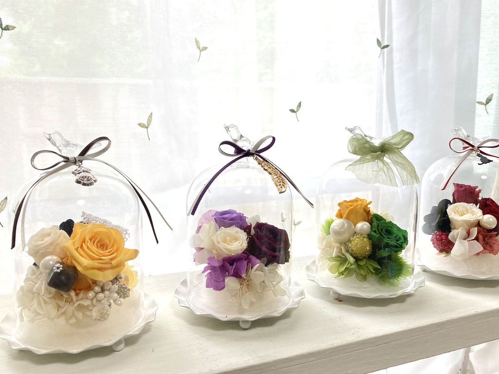 戸美学園イメージカラー プリザーブドフラワーアレンジ