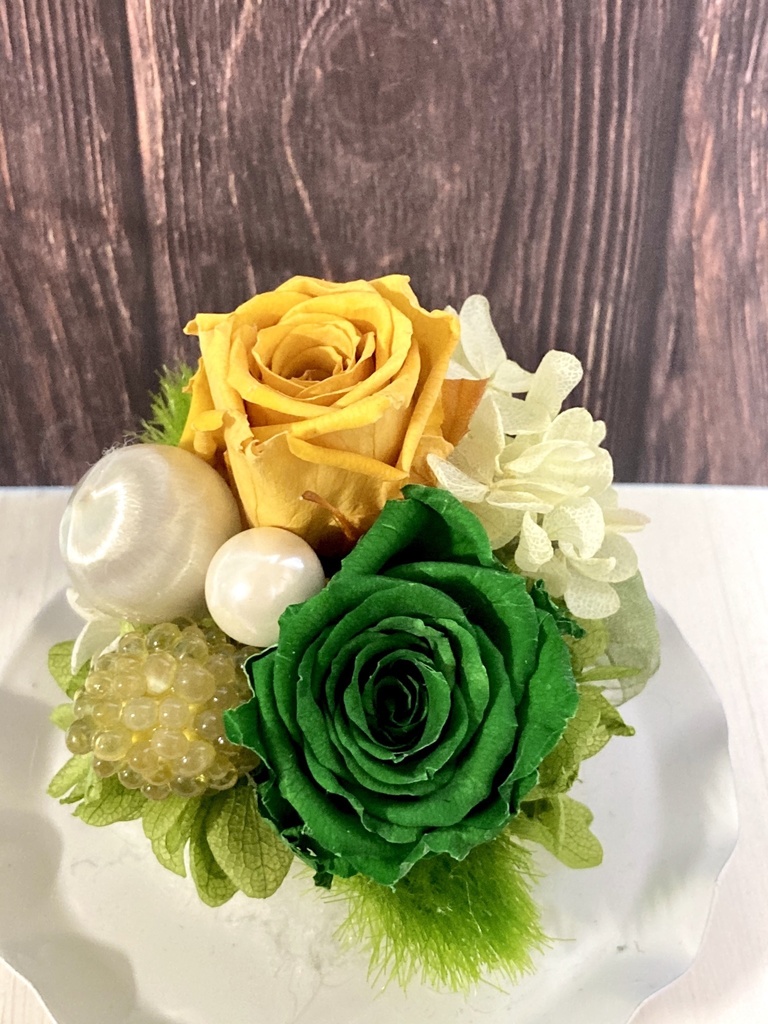 戸美学園イメージカラー プリザーブドフラワーアレンジ