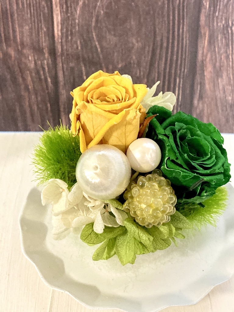 戸美学園イメージカラー プリザーブドフラワーアレンジ