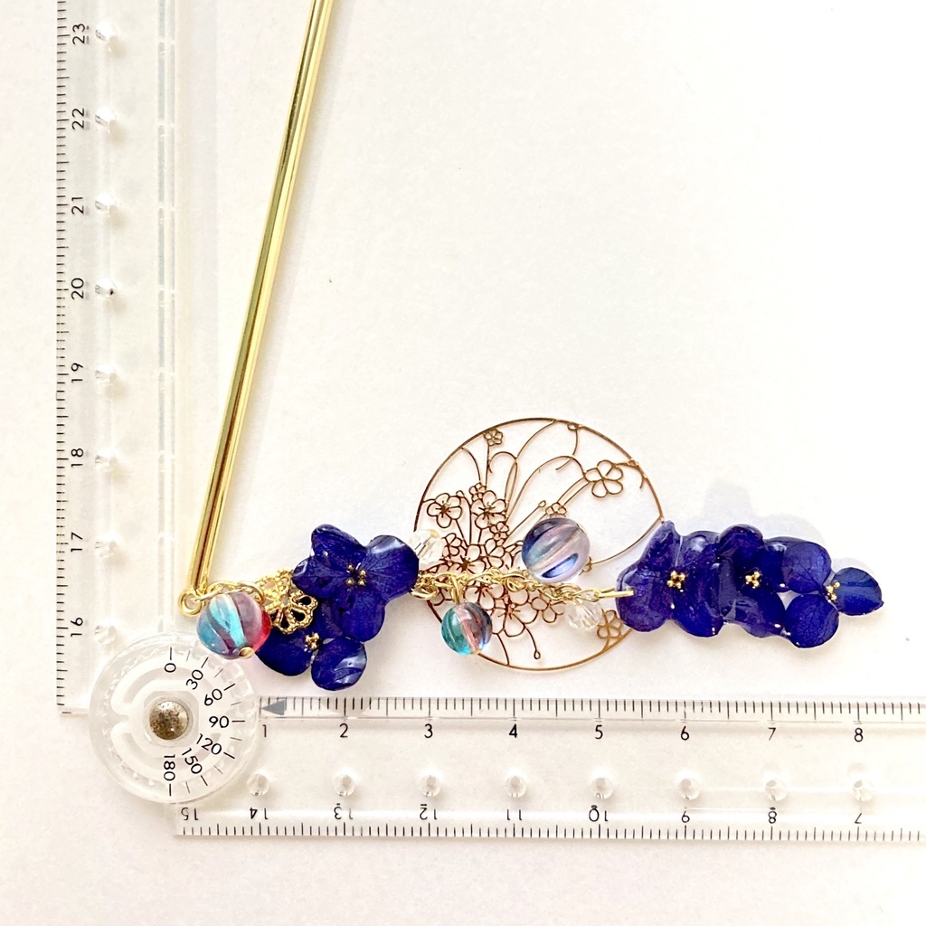 ゆらゆら♪ アジサイのかんざし ―花夜―