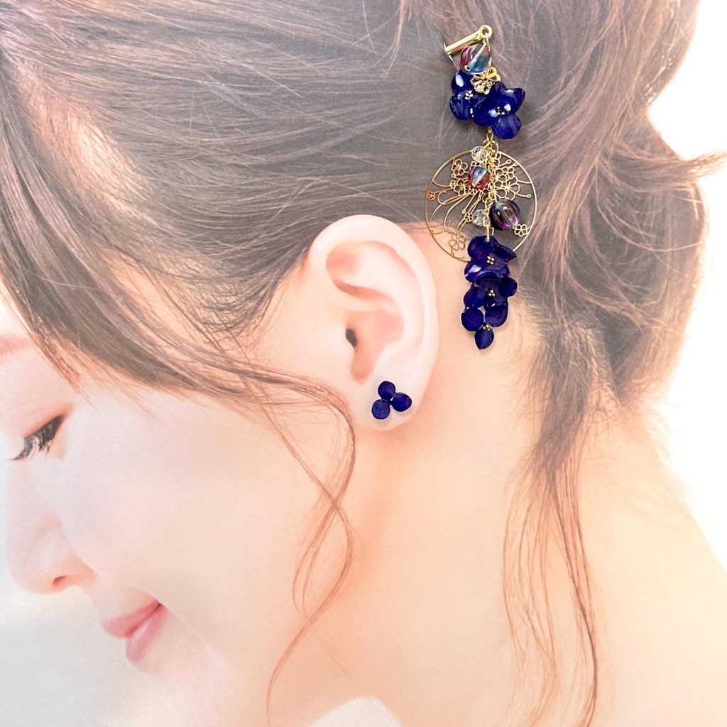 ゆらゆら♪ アジサイのかんざし ―花夜―