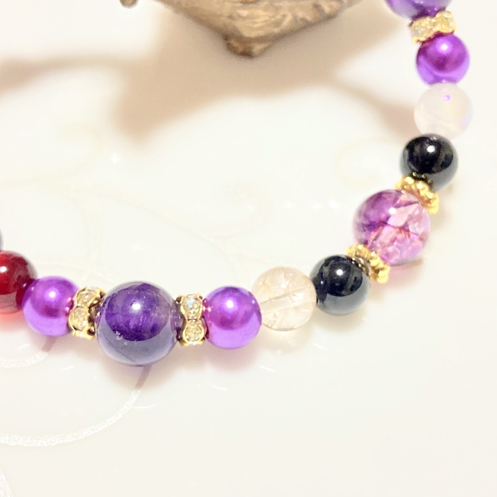 ツイステ/ ポムフィオーレ寮 キャラクターイメージカラー ブレスレット