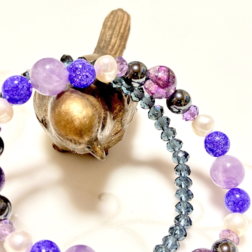 ツイステ/ オクタヴィネル イメージカラー 天然石ブレスレット