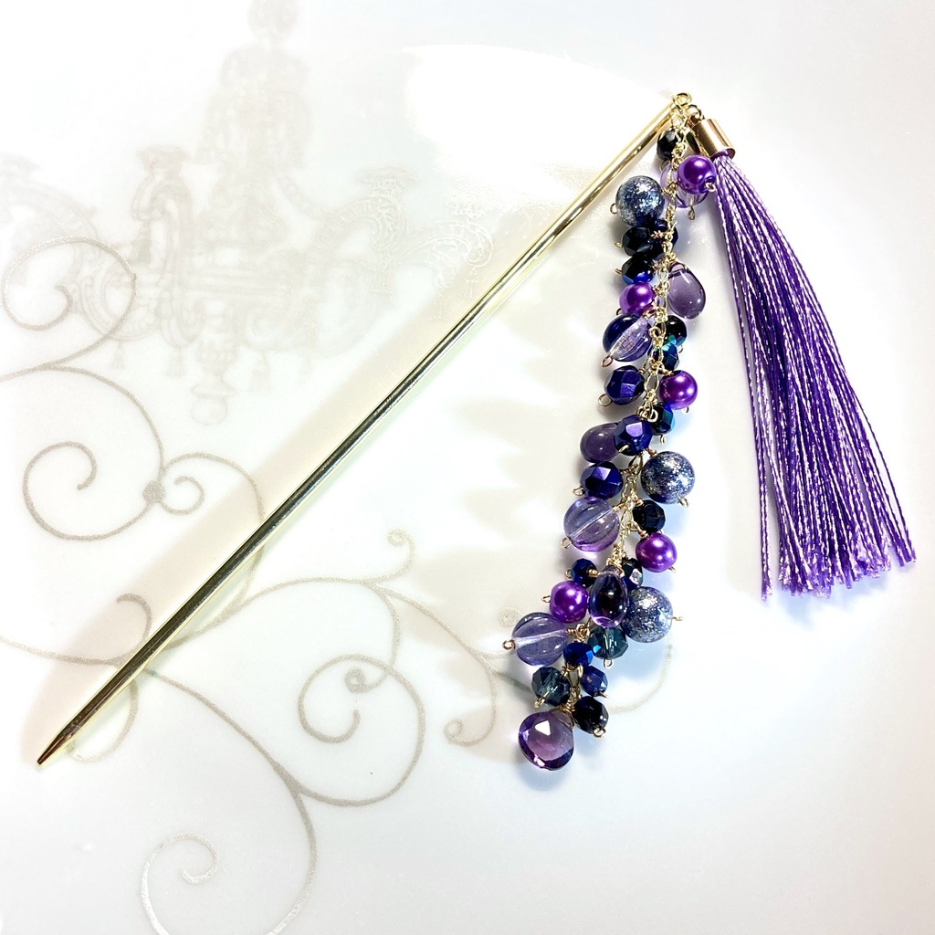 ツイステ/オクタヴィネル寮イメージカラー 簪