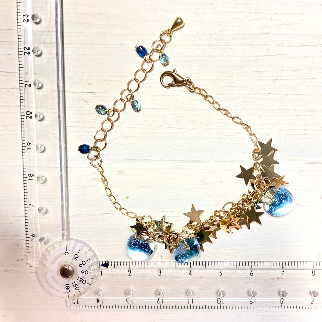 〜星降る夜〜 ティアドロップのブレスレット