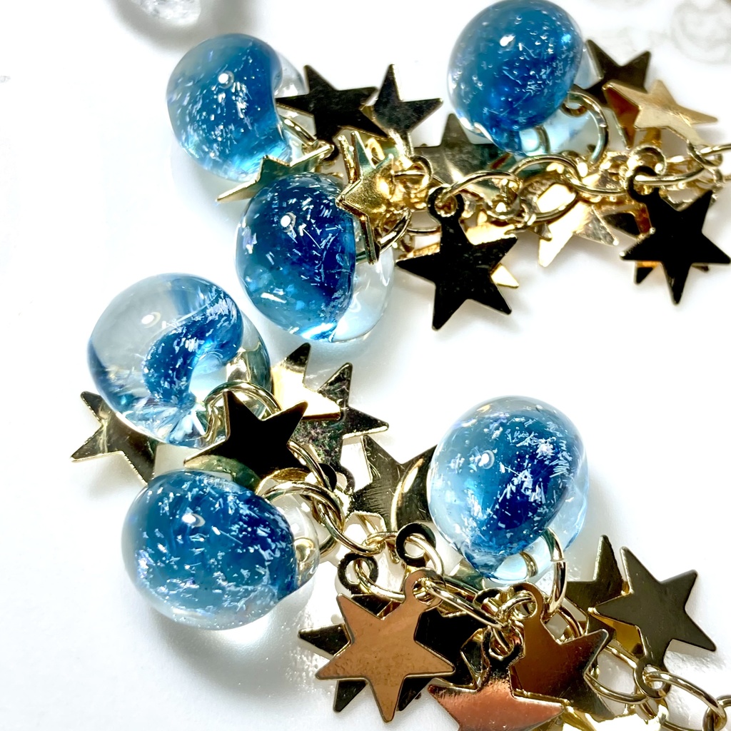 〜星降る夜〜 ティアドロップのピアス/イヤリング