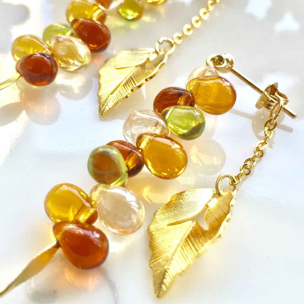 秋色 紅葉ピアスorイヤリング