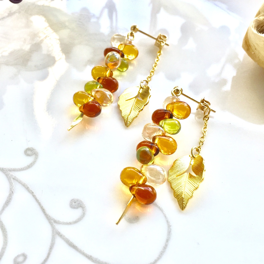 秋色 紅葉ピアスorイヤリング