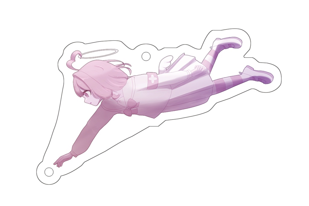 こまちのキーホルダー（桃寝ちのい）