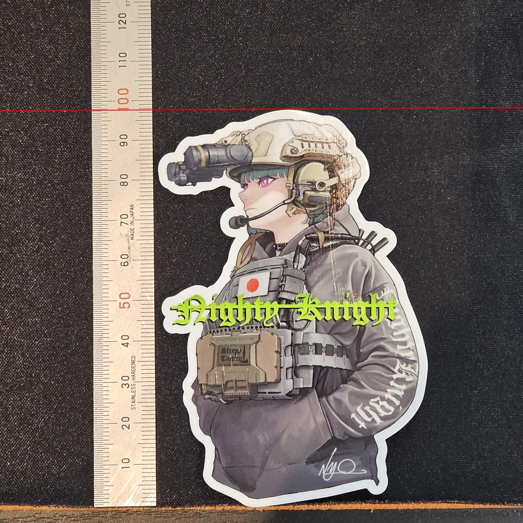Nighty Knight Hoodie ステッカー 100×70 (mm)