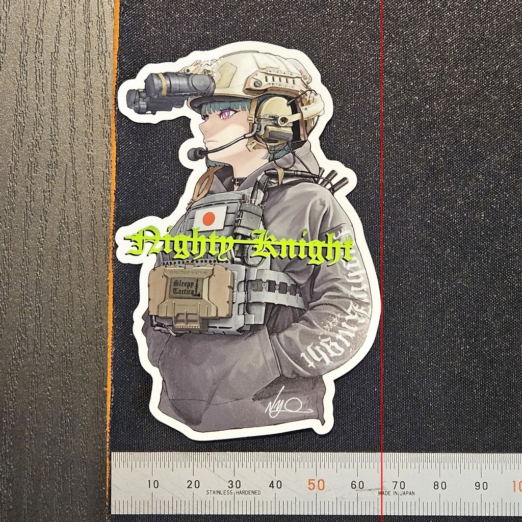 Nighty Knight Hoodie ステッカー 100×70 (mm)