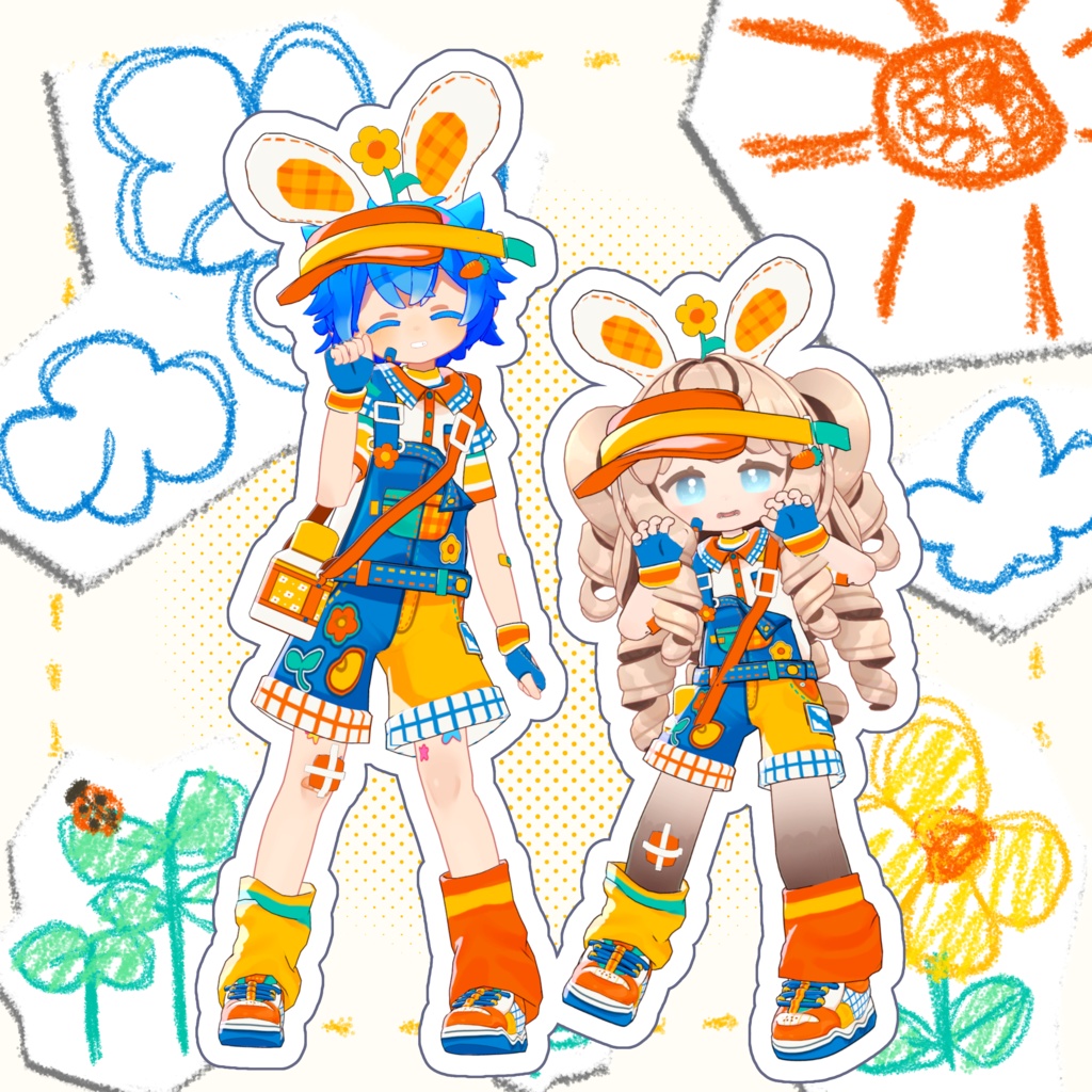 ふれうさオーバーオール