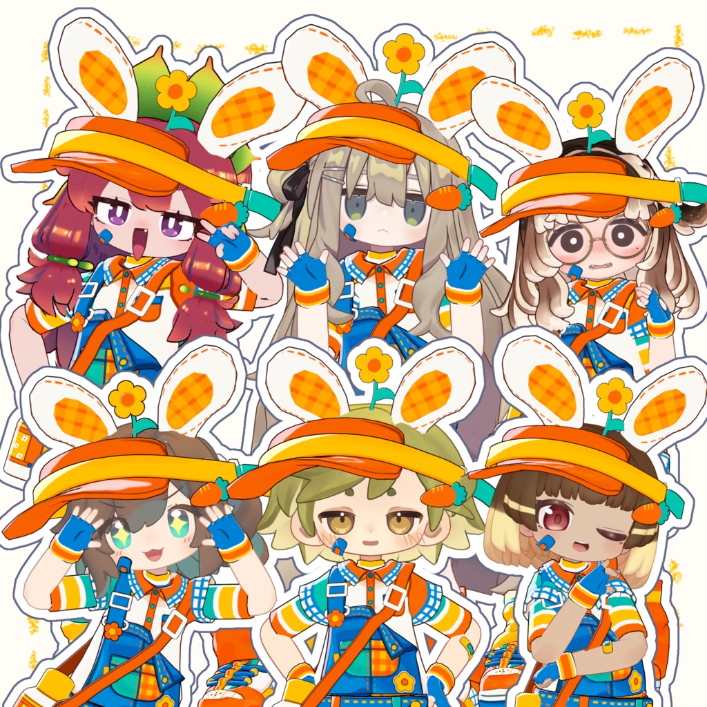 ふれうさオーバーオール