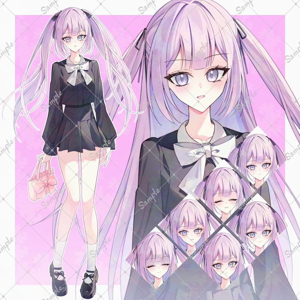ガーリーコーデ女子立ち絵素材