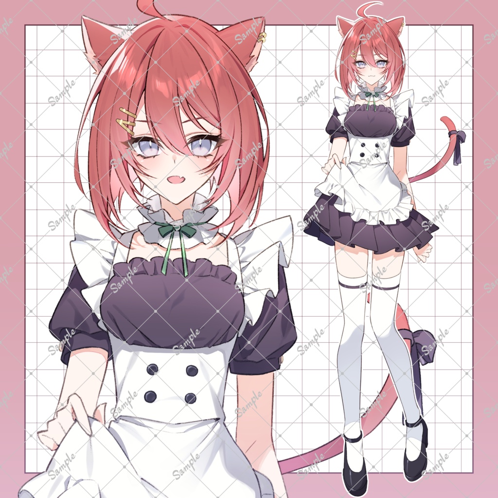 猫耳メイド立ち絵素材