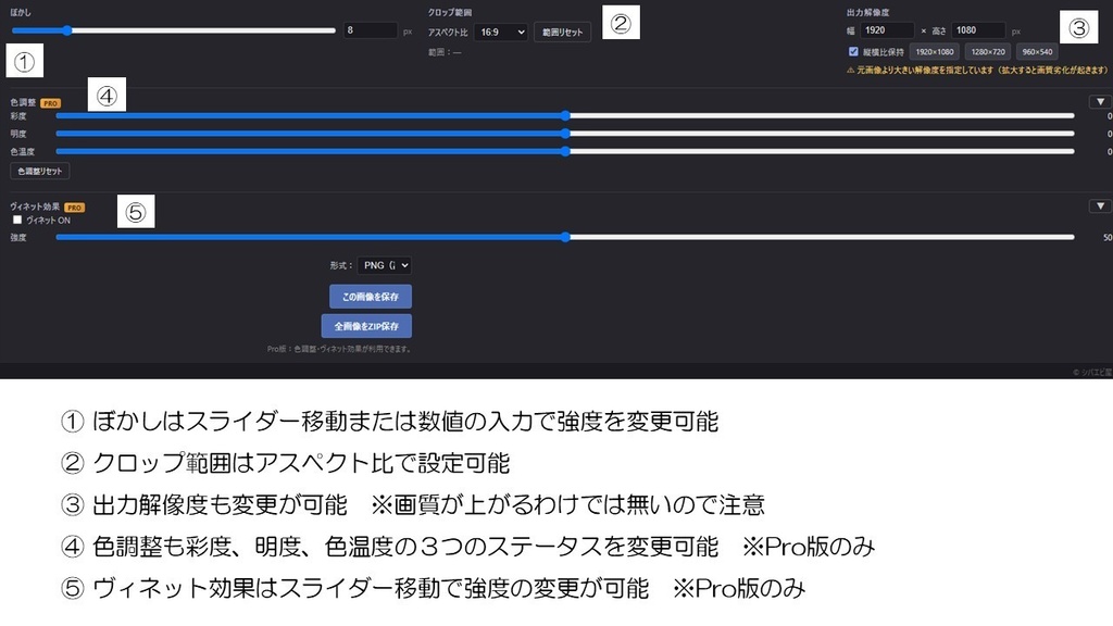 画像ぼかしツール Lite / Pro
