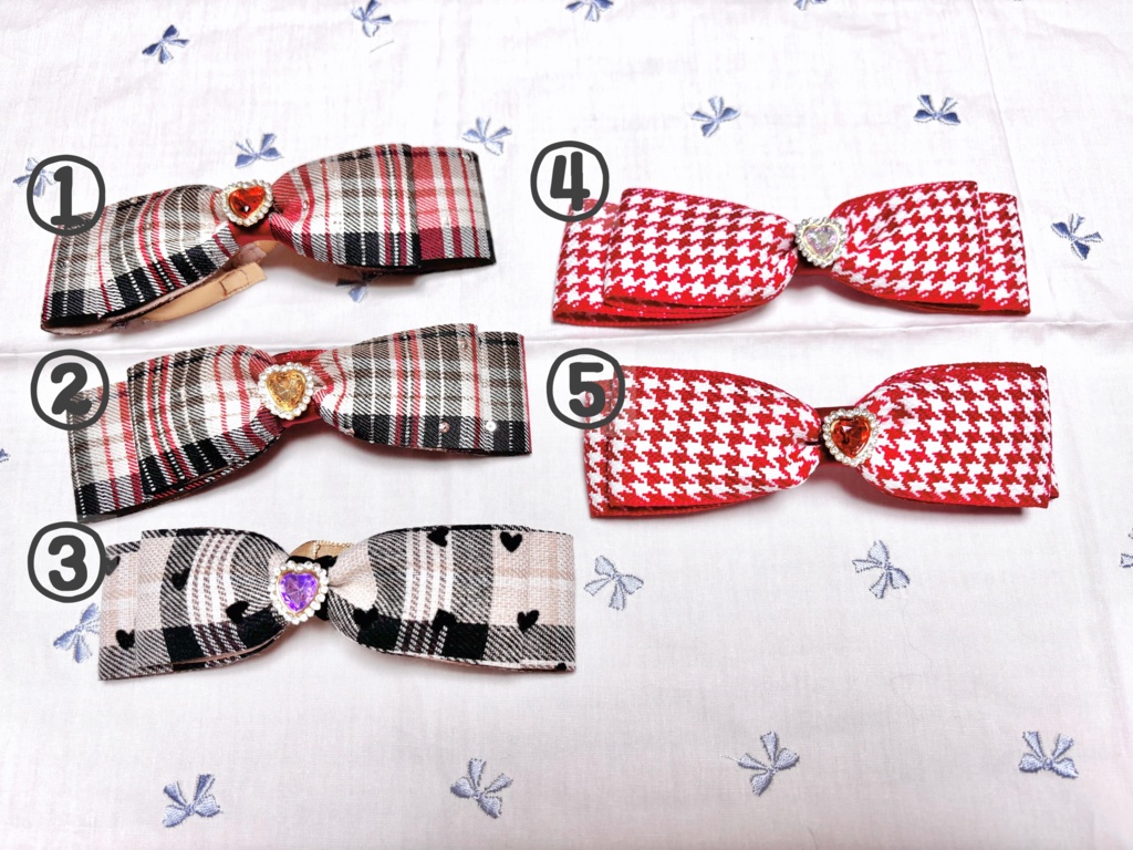 11cmぬい用クリスマスなリボンカチューシャ