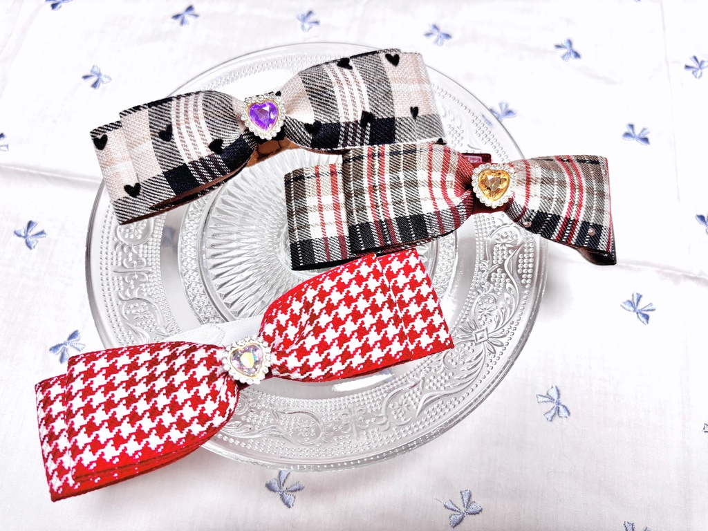 11cmぬい用クリスマスなリボンカチューシャ