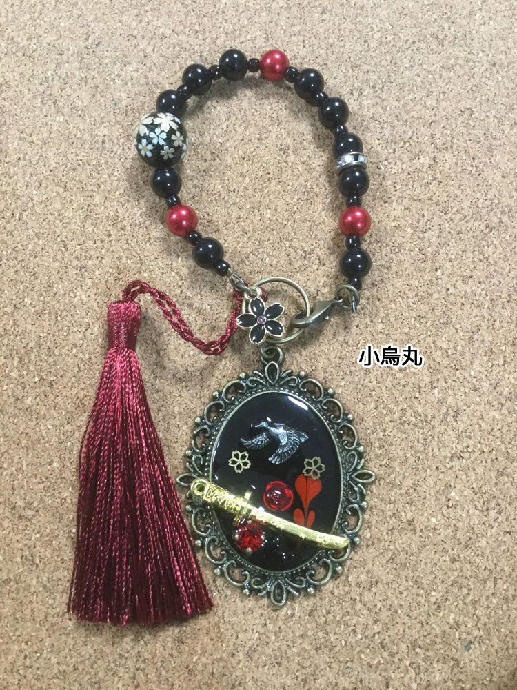 刀剣バッグチャーム@三条+源氏+小烏丸+太郎